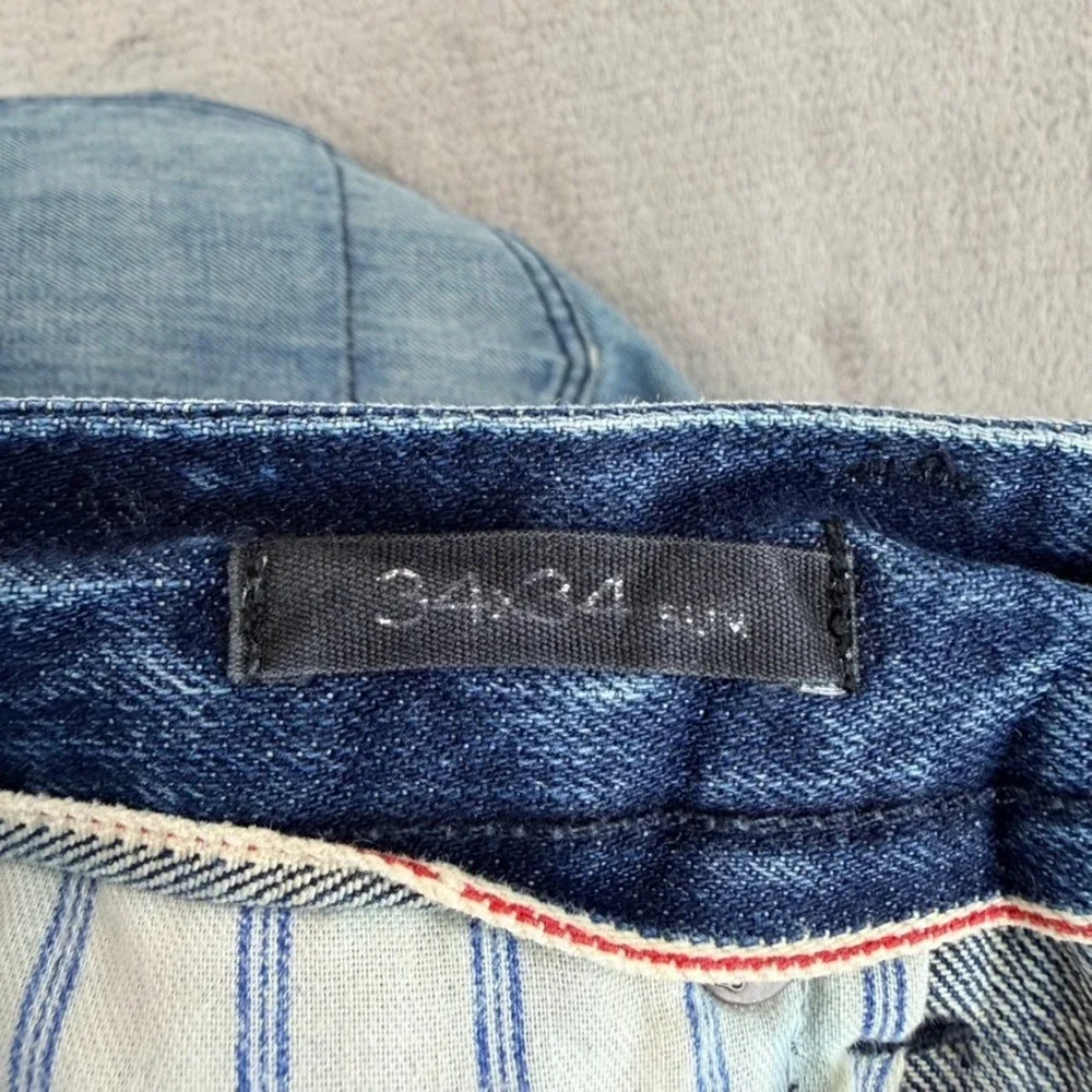 Banana Republic Premium‎ Patchwork Distressed Selvedge Jeans in Blue Men 34x34